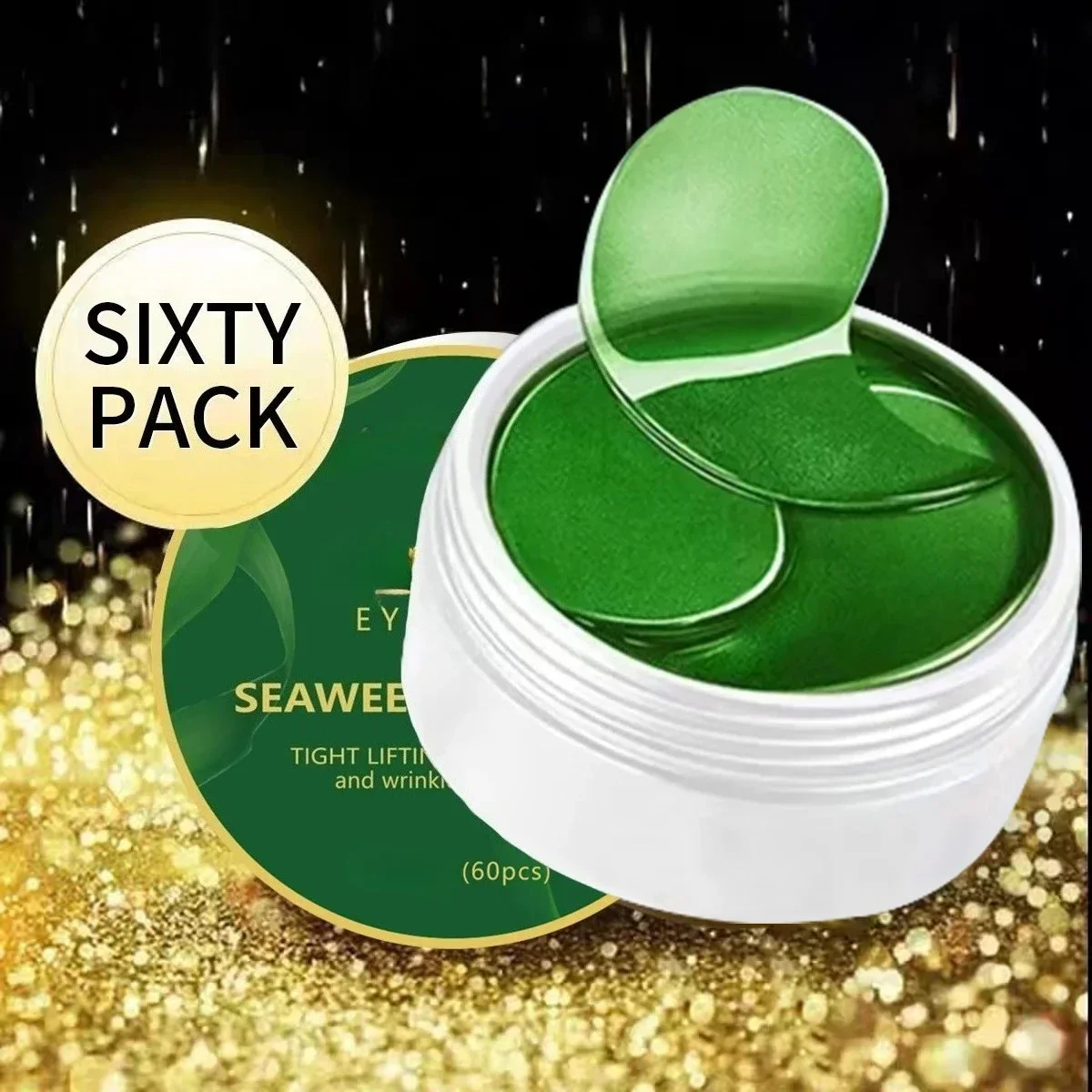 Eye Pad Collagen - 60pcs seaweed hyaluronic acid eye mask