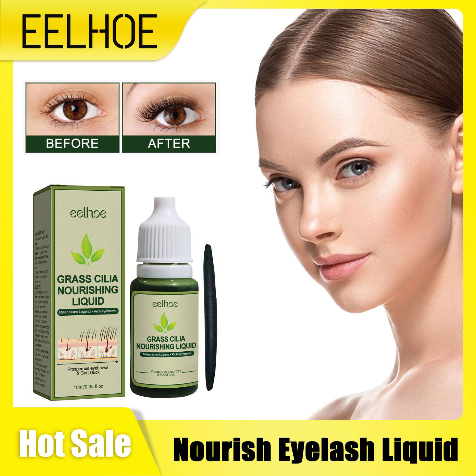 Eyelash Extension Human Hair - Nourish Eyelash Liquid Fast Longer Fuller