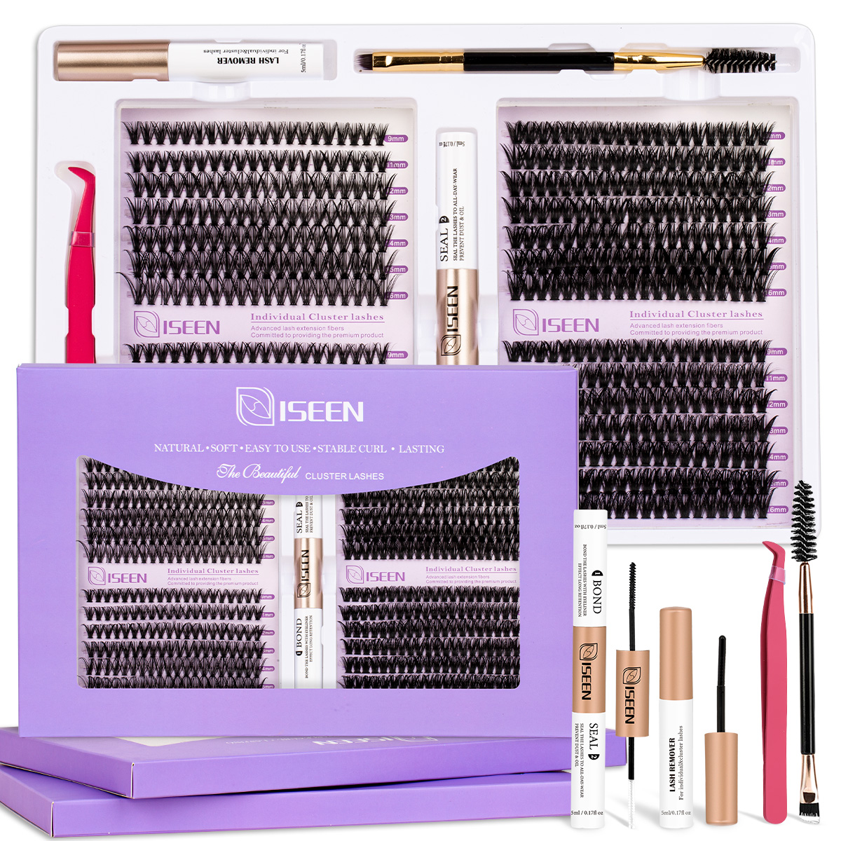 Eyelash Extension Volume Lashes - Eyelash Clusters Kit Soft Volume D