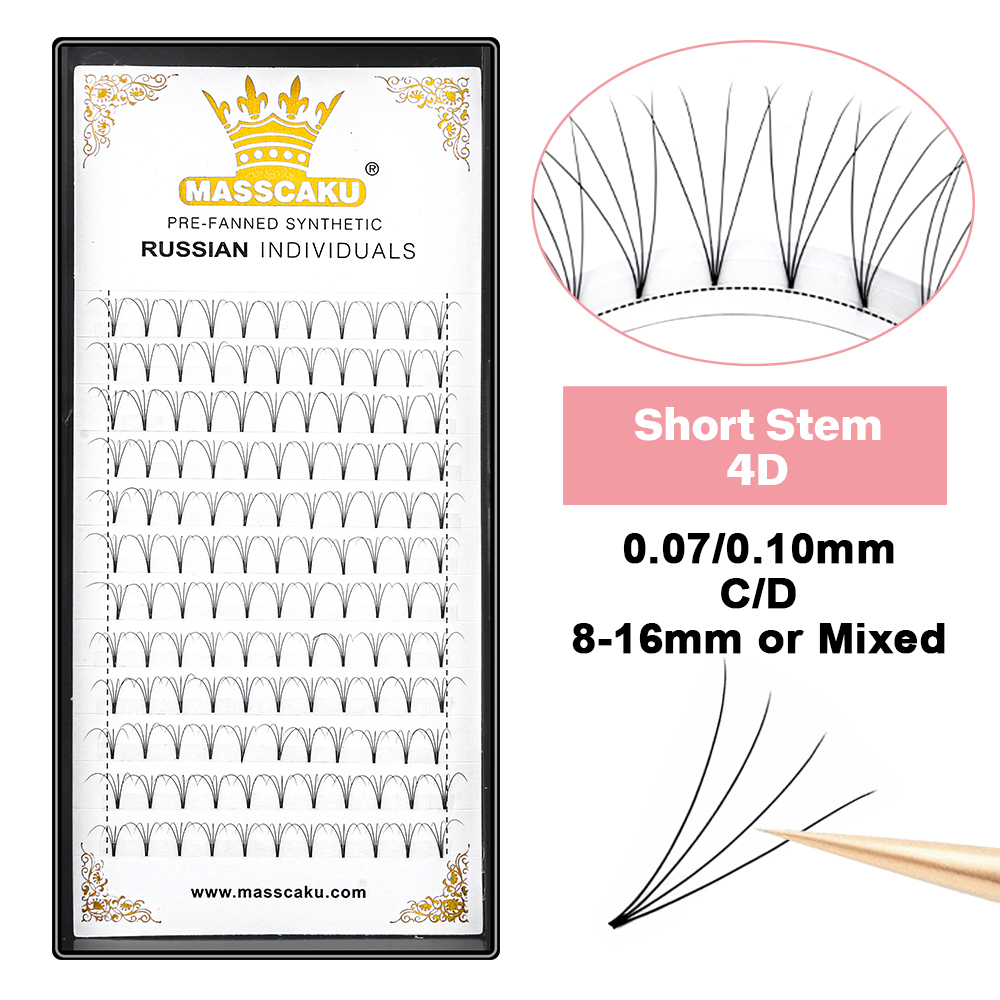 MASSCAKU Premade Russian Volum - огляд і ціна Eyelash Extension Human Hair