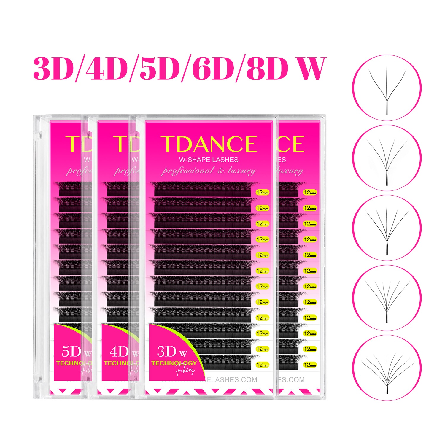 TDANCE 3D 4D 5D 6D Premade Fan - огляд і ціна Eyelash Extension Human Hair