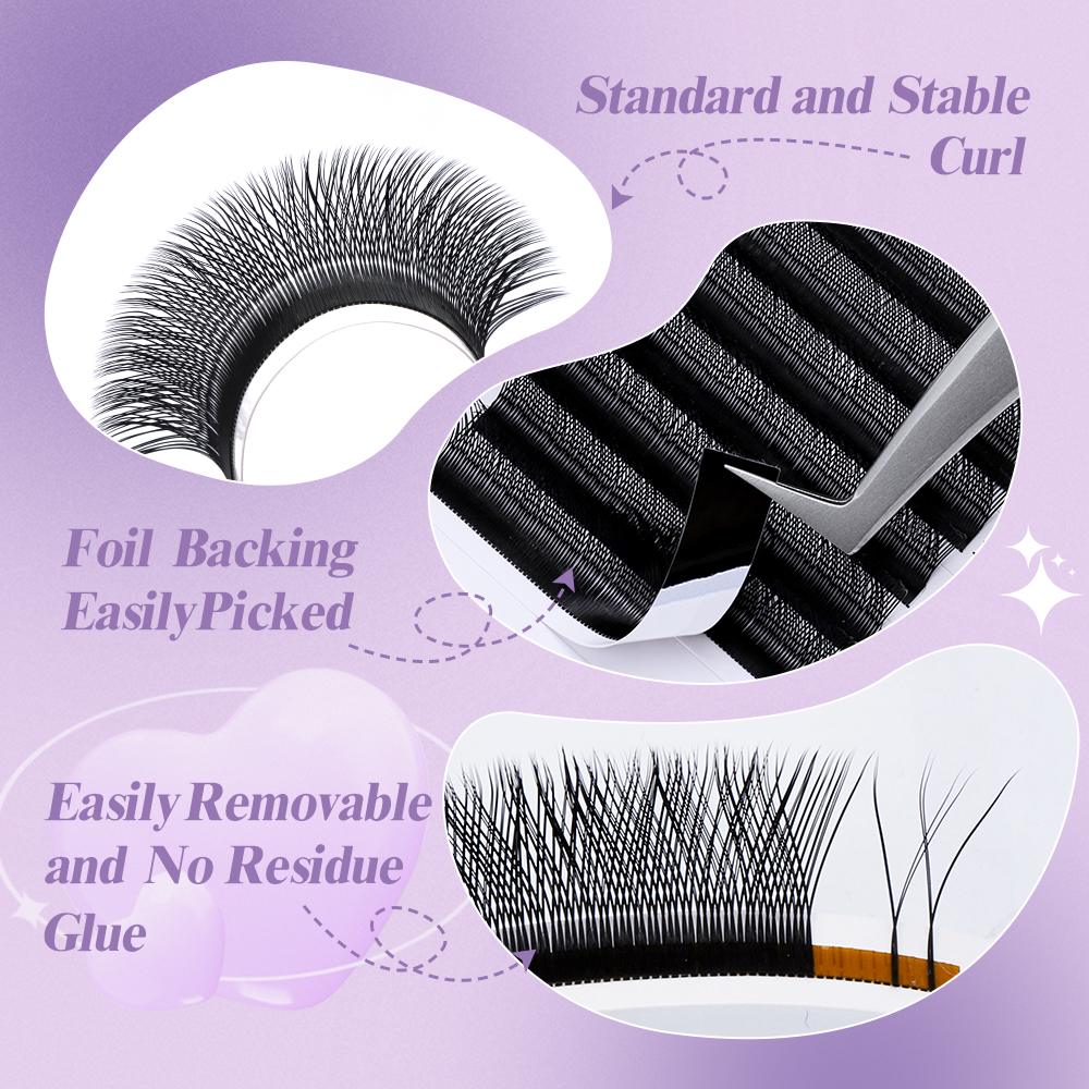 Wendy Lashes W Shape Bloom 3D/ - огляд і ціна Eyelash Extension Human Hair