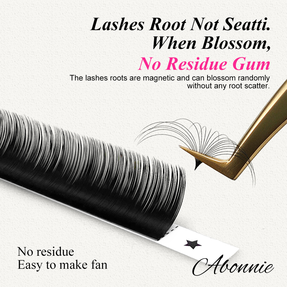 Abonnie 0.03-0.10mm Easy Fan L - огляд і ціна Eyelash Extension Human Hair