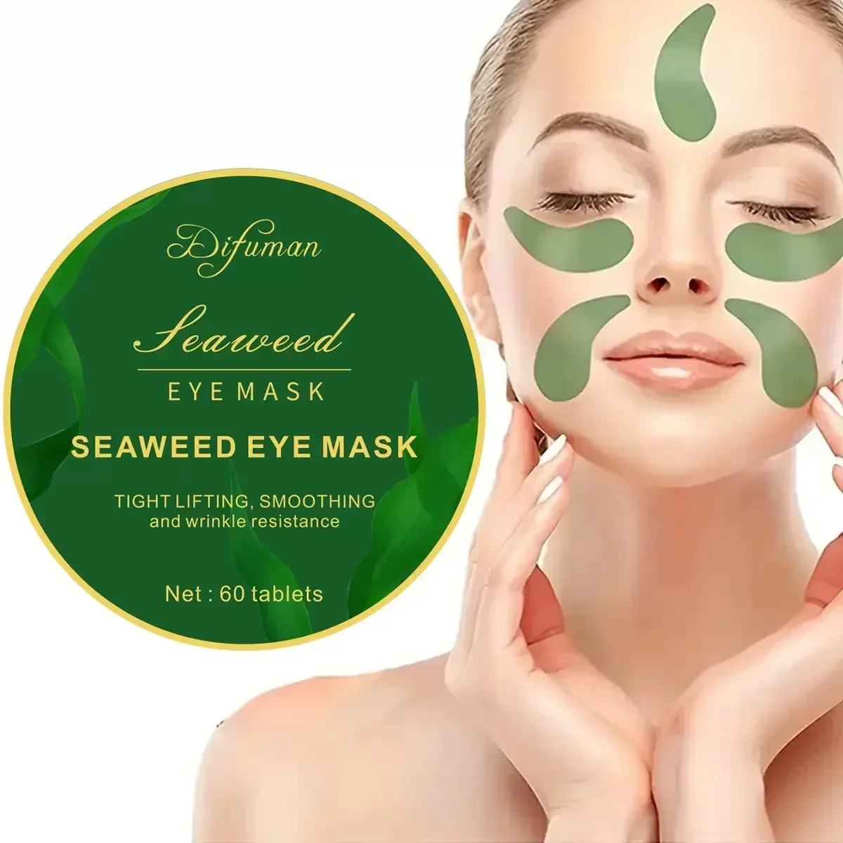 60pcs seaweed hyaluronic acid  - огляд і ціна Eye Pad Collagen