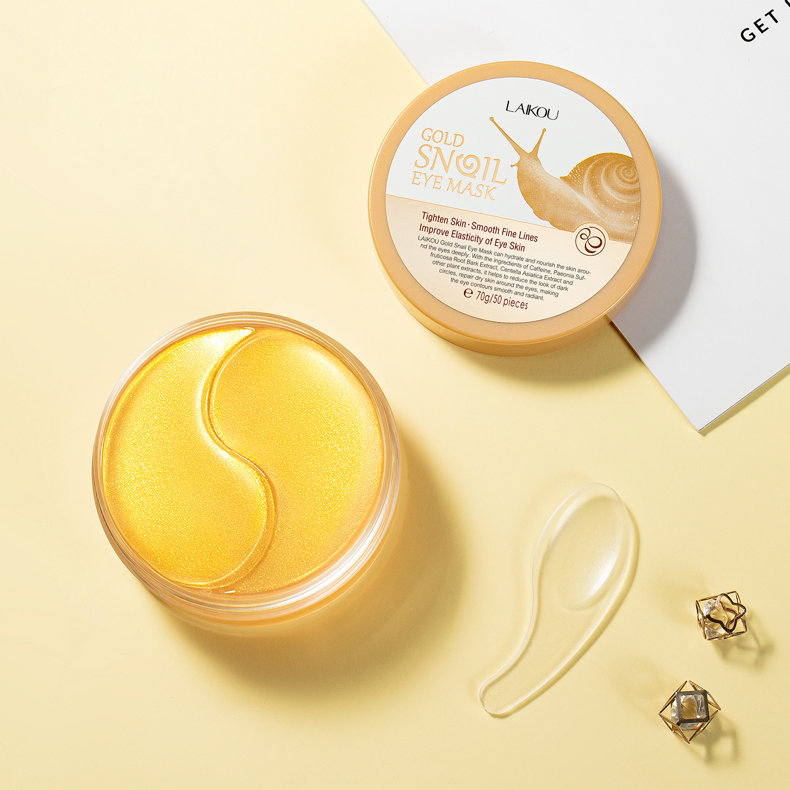 LAIKOU 50pcs Golden Snail Coll - огляд і ціна Eye Pad Collagen