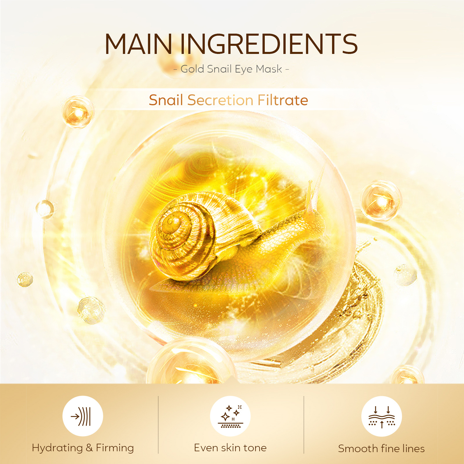 LAIKOU 50pcs Golden Snail Coll - огляд і ціна Eye Pad Collagen
