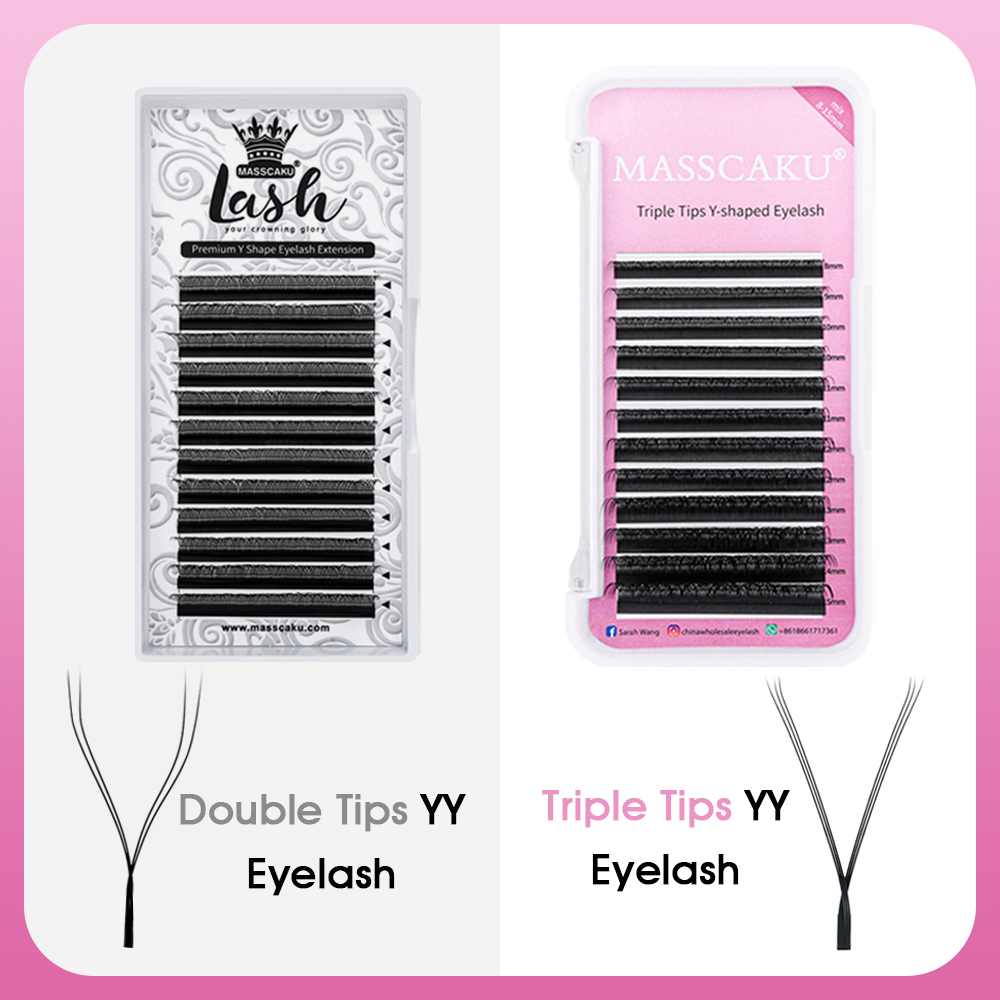 Hot Selling Masscaku YY Shape  - огляд і ціна Eyelash Extension Human Hair