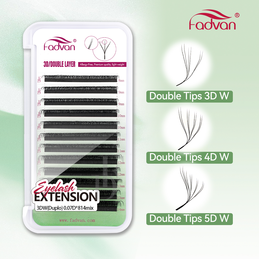 FADVAN W Shape Double Layer Ey - огляд і ціна Eyelash Extension Human Hair