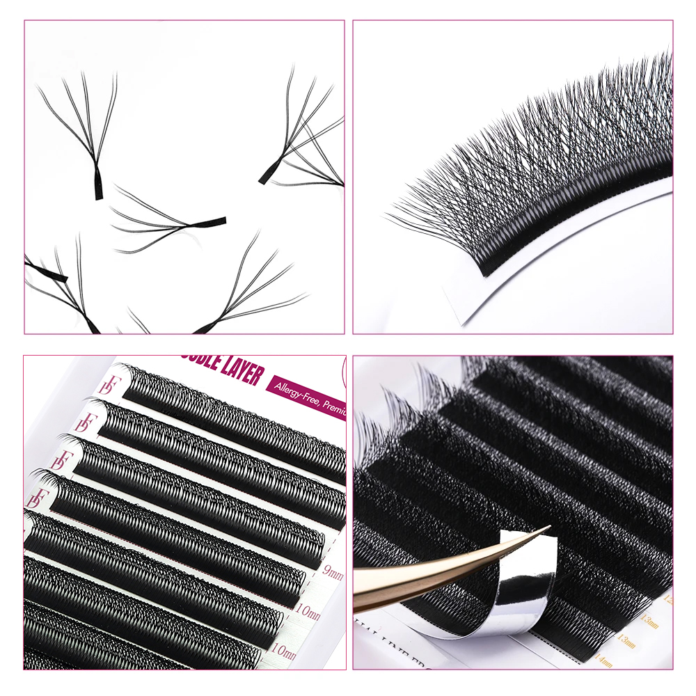 FADVAN W Shape Double Layer Ey - огляд і ціна Eyelash Extension Human Hair