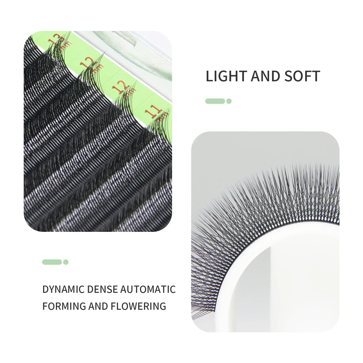GLAMLASH 3D W Three-Core Shape - огляд і ціна Eyelash Extension Human Hair