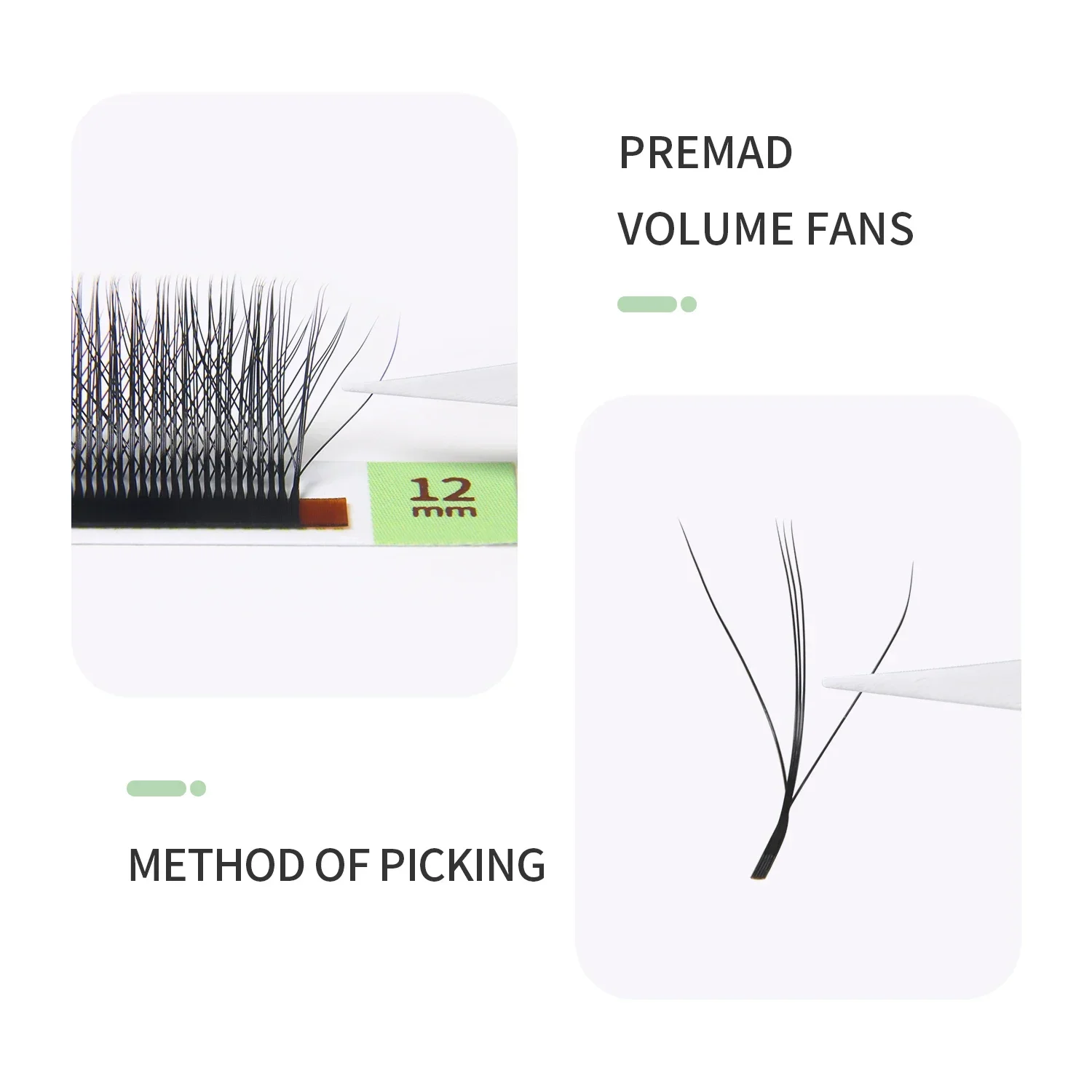 GLAMLASH 3D W Three-Core Shape - огляд і ціна Eyelash Extension Human Hair