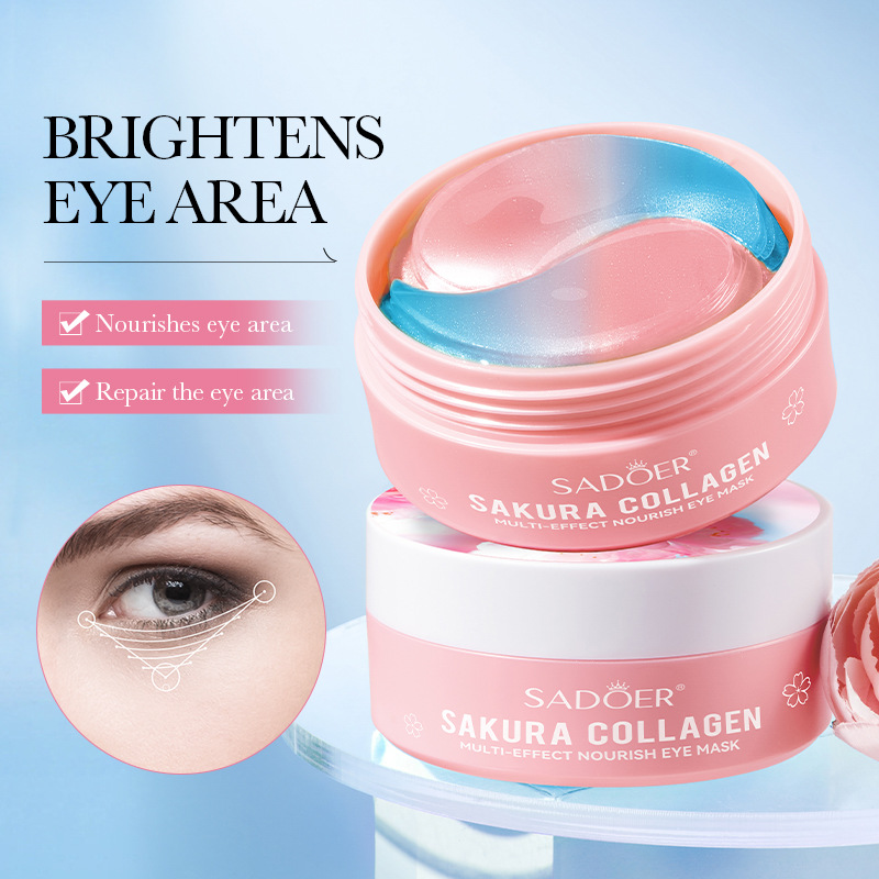 60pcs SADOER Sakura Collagen E - огляд і ціна Eye Pad Collagen