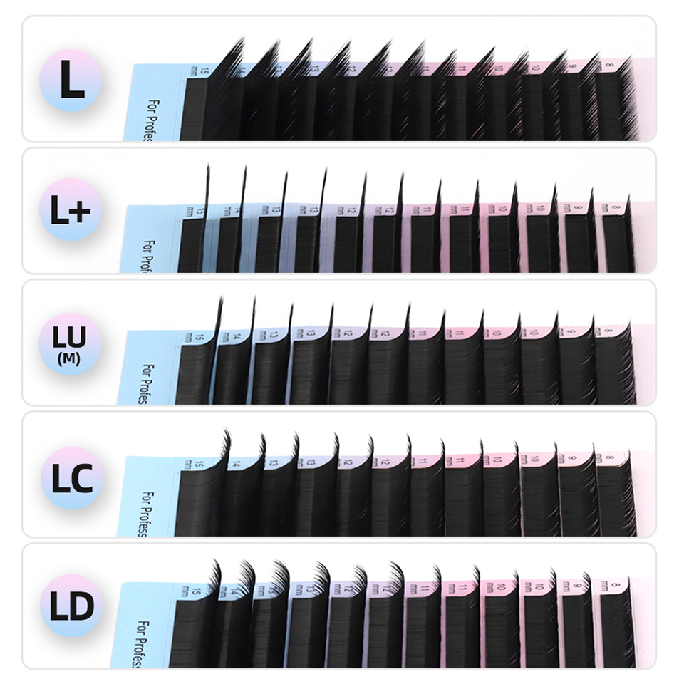 RUJADE L L+ LC LD LU(M) Curl I - огляд і ціна Eyelash Extension Human Hair