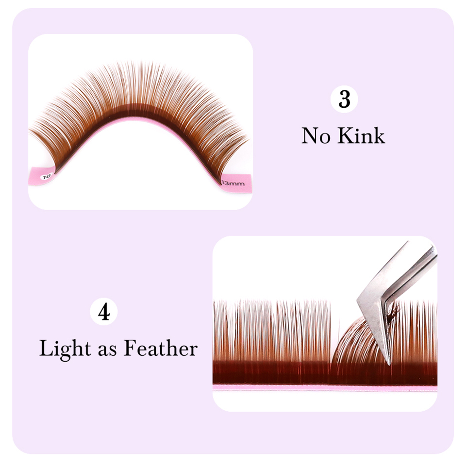 Dark Brown Eyelash Extension 0 - огляд і ціна Eyelash Extension Human Hair