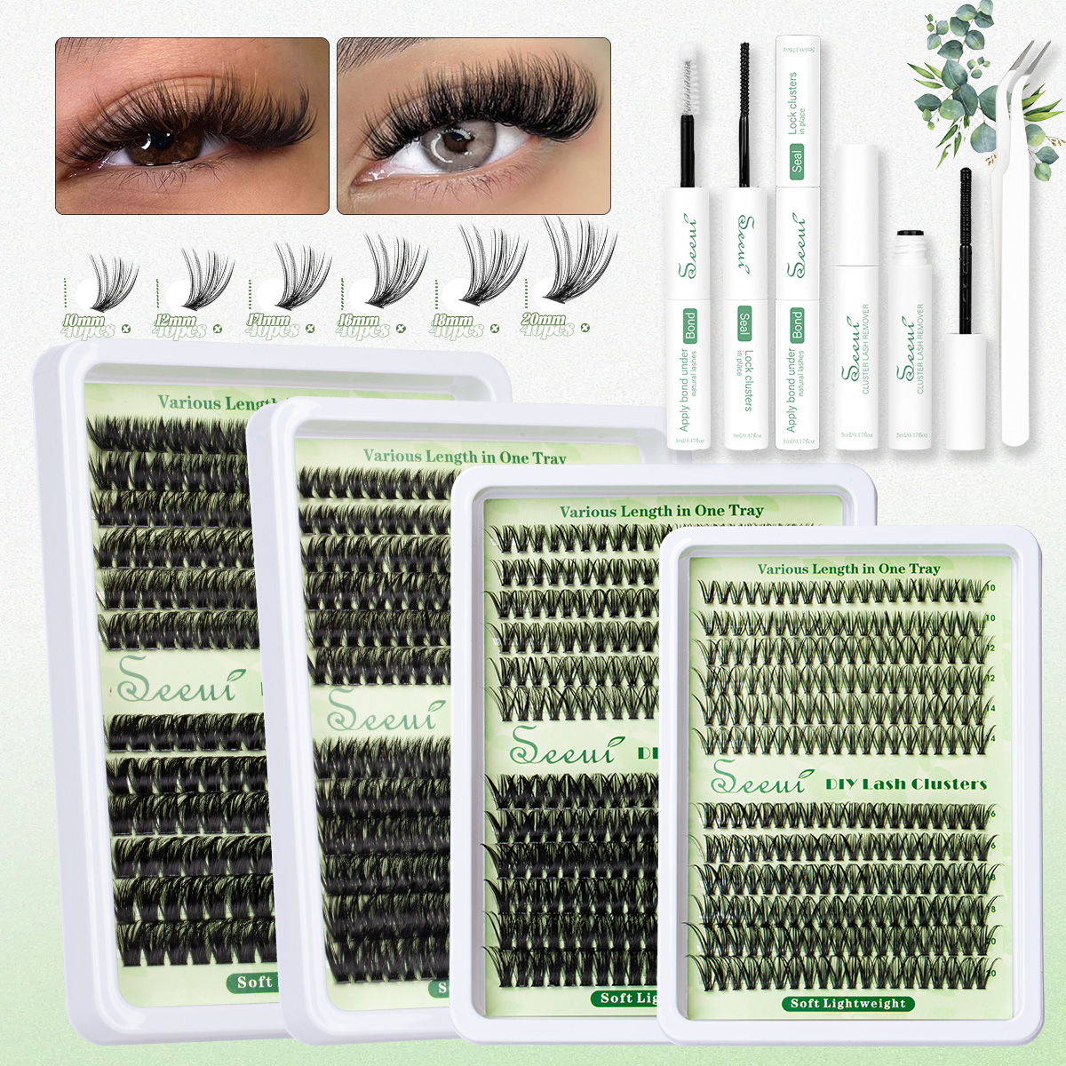 Cluster Lashes Kit Individual  - огляд і ціна Eyelash Extension Volume Lashes