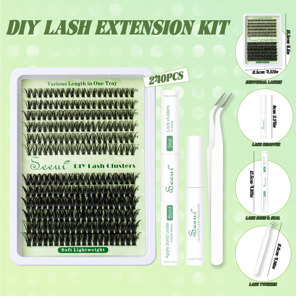 Cluster Lashes Kit Individual  - огляд і ціна Eyelash Extension Volume Lashes