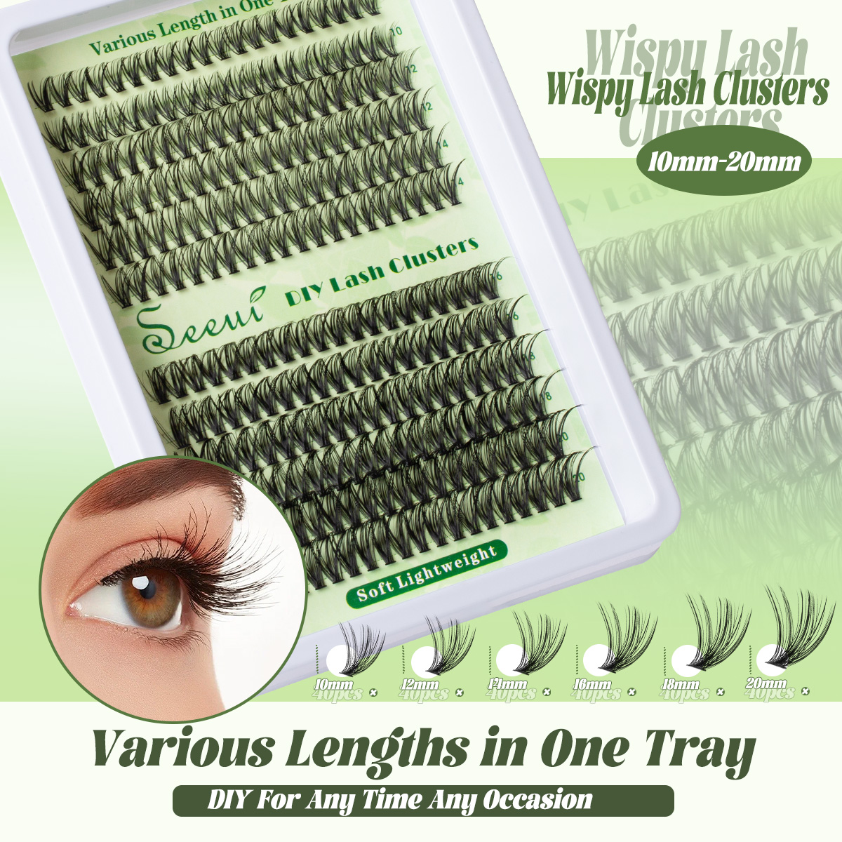 Cluster Lashes Kit Individual  - огляд і ціна Eyelash Extension Volume Lashes