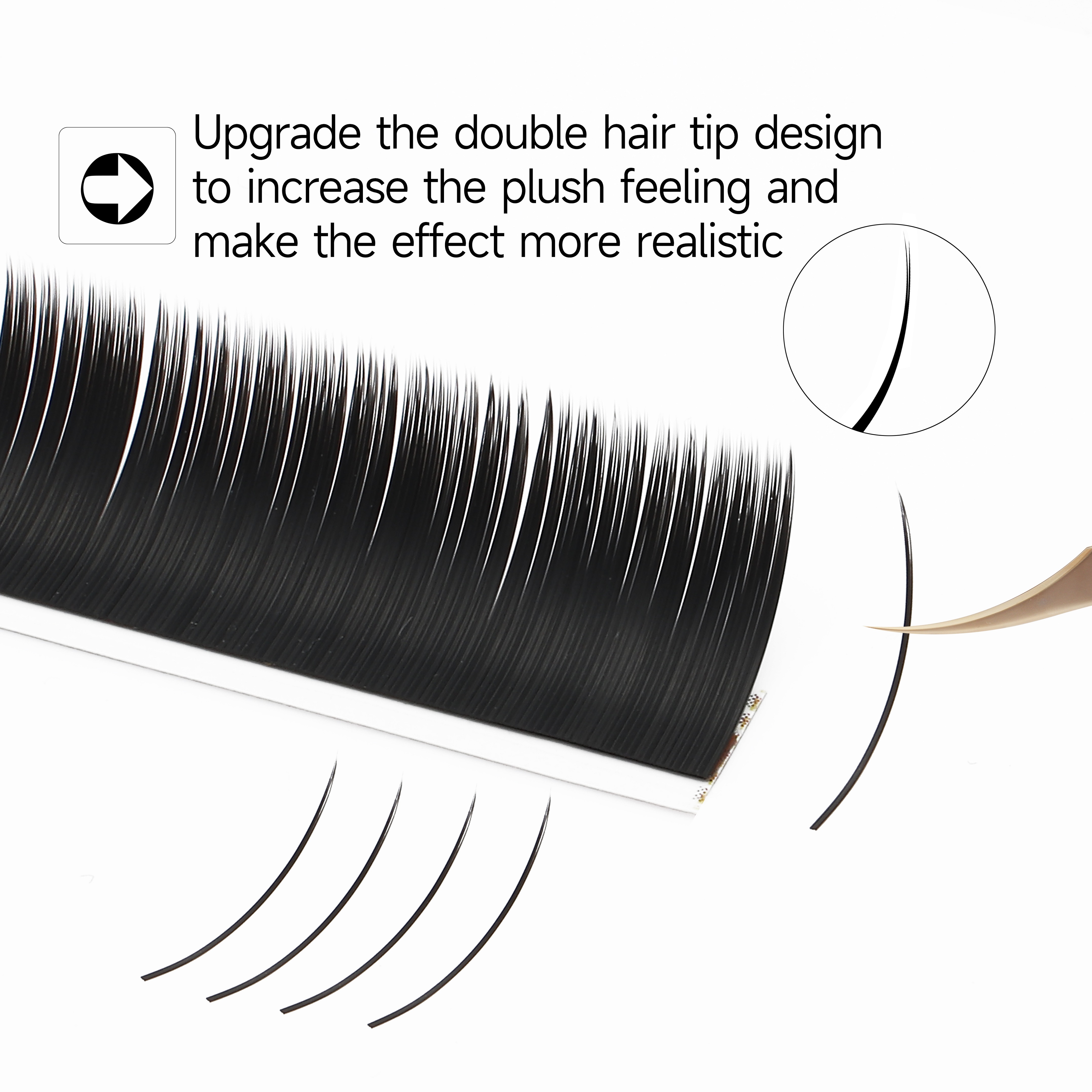 XIUSUZAKI Flat Ellipse Eyelash - огляд і ціна Eyelash Extension Human Hair