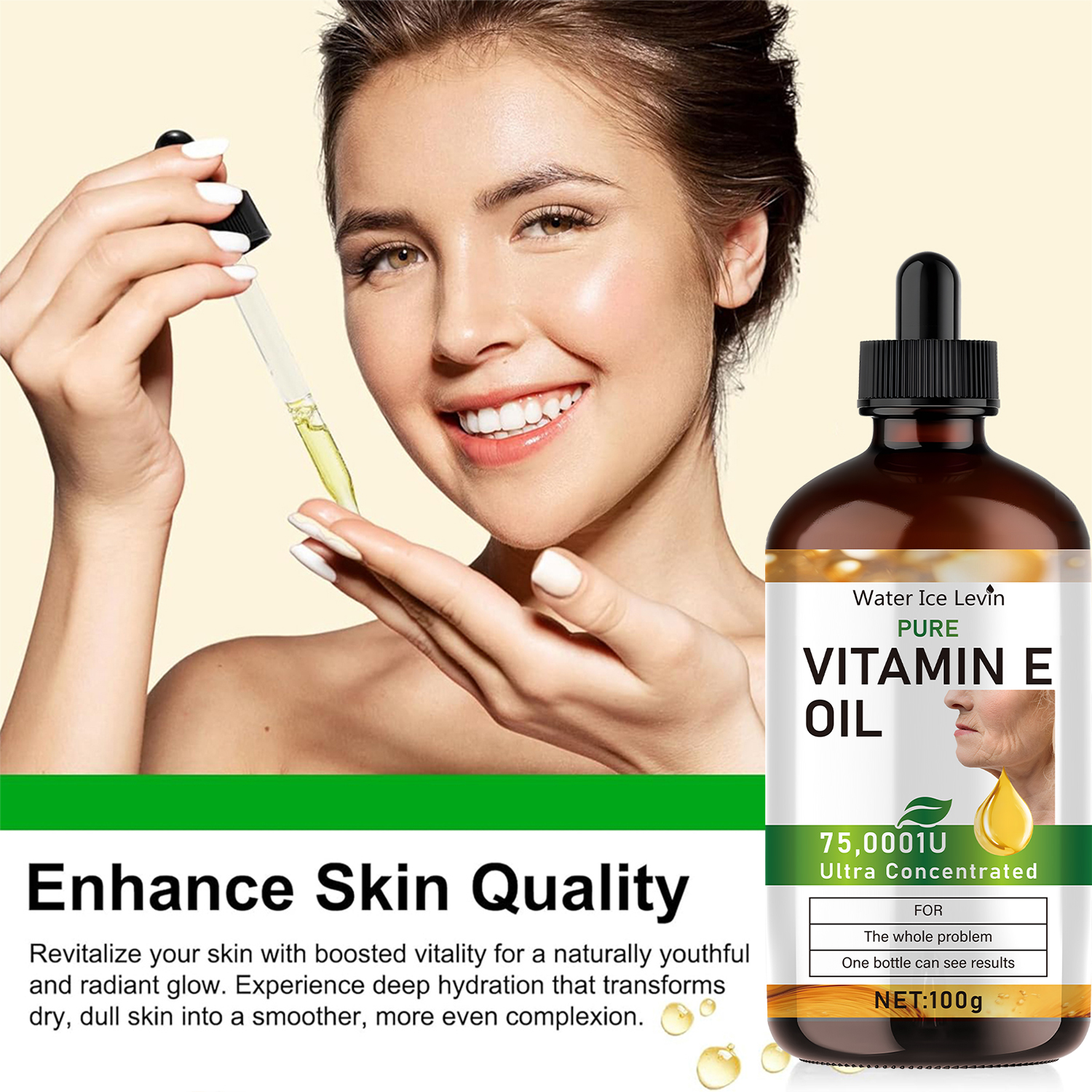 100ml Natural Vitamin E Essent - огляд і ціна Eyelash Extension Human Hair