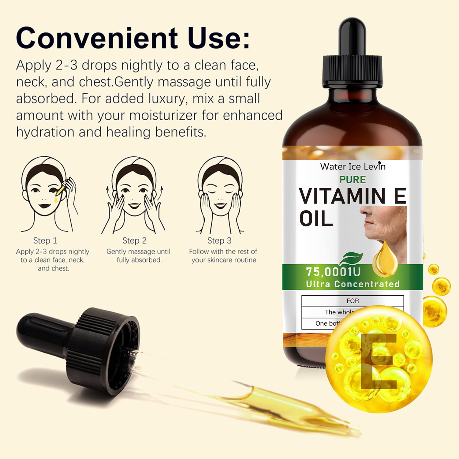 100ml Natural Vitamin E Essent - огляд і ціна Eyelash Extension Human Hair