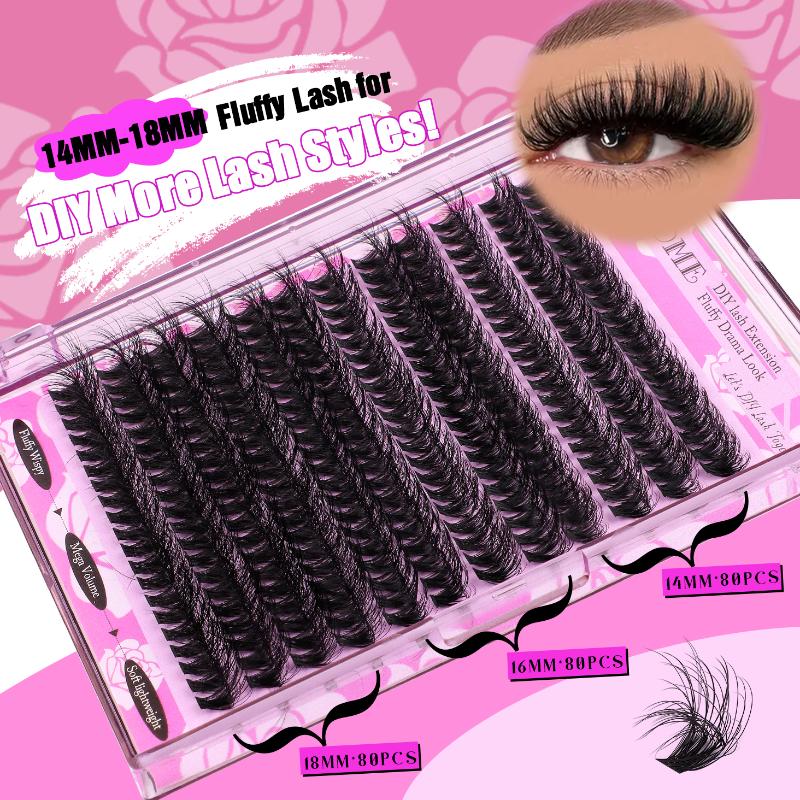 Volume D Curl Eyelash Cluster  - огляд і ціна Eyelash Extension Volume Lashes
