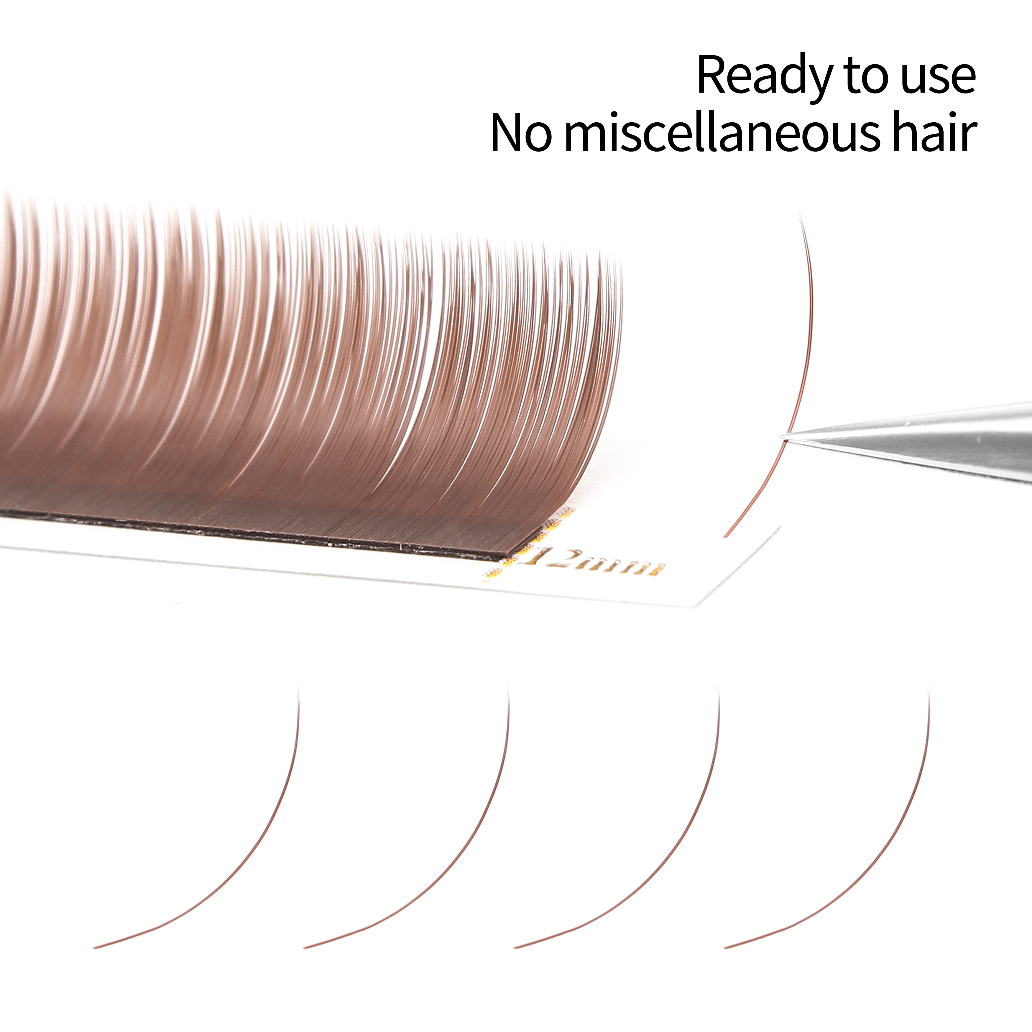 XIUSUZAKI Brown Grey Flat Eyel - огляд і ціна Eyelash Extension Human Hair
