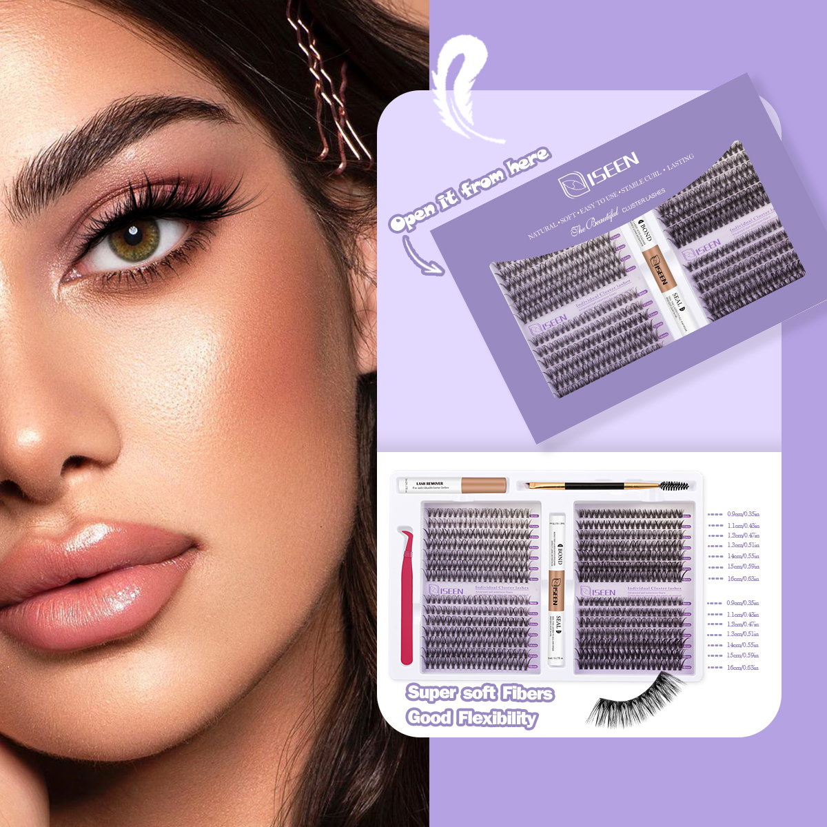 Eyelash Clusters Kit Soft Volu - огляд і ціна Eyelash Extension Volume Lashes