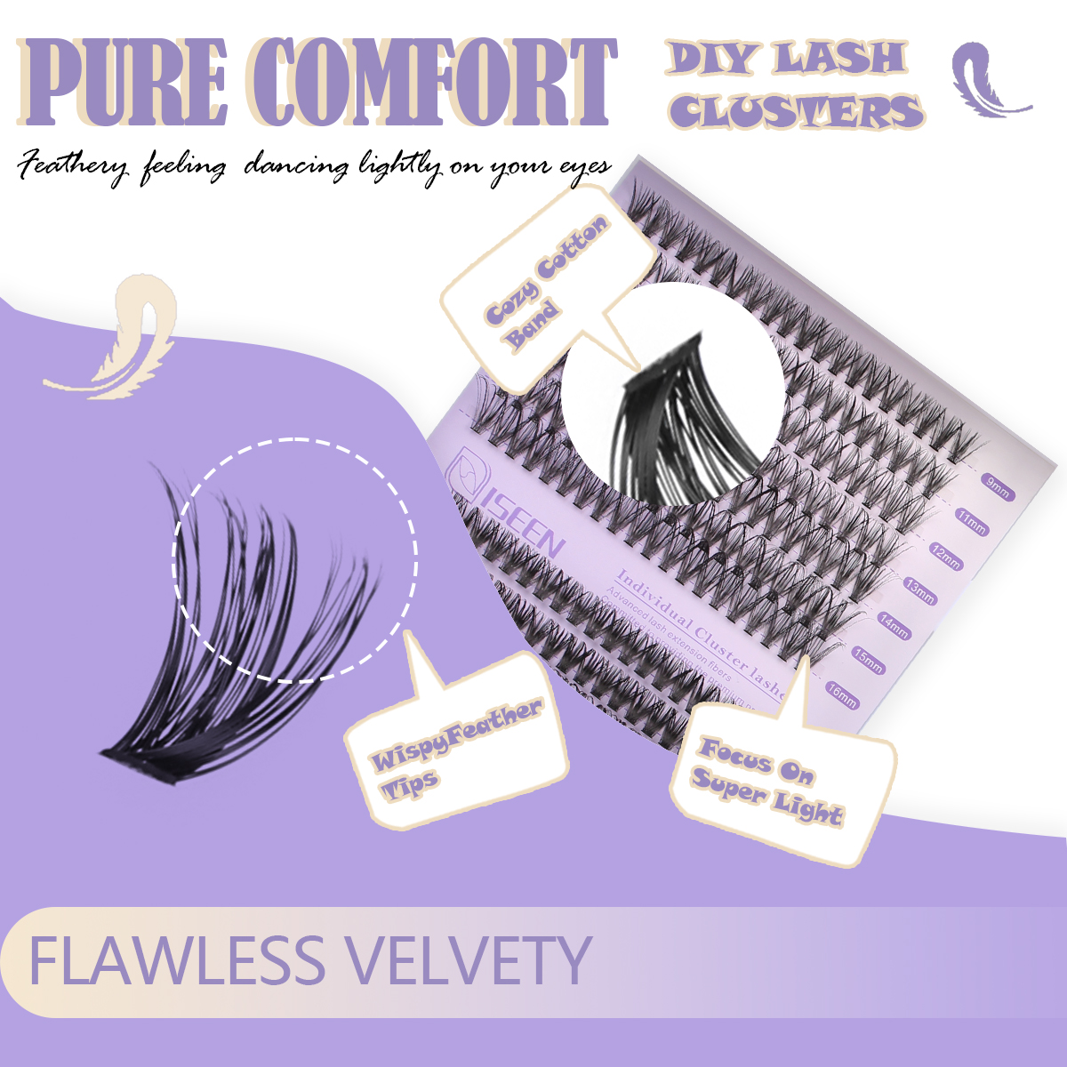 Eyelash Clusters Kit Soft Volu - огляд і ціна Eyelash Extension Volume Lashes